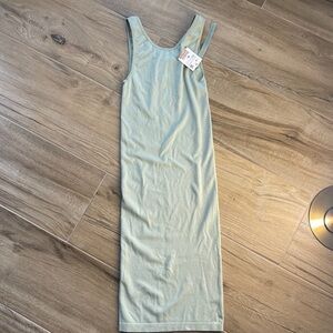 Zara Green Body Con Midi Dress Women's XS-Small The Limitless Contour Collection